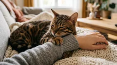 Varför katter knådar människor och filtar: Vad det egentligen betyder